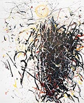 Abstract drawing by Rebecca Horn on exhibition at Sean Kelly in Los Angeles, CA, March 11 - April 22, 2023, 030723
