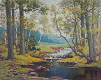 Landscape painting from Minnesota for sale at Revere Auctions in St. Paul, MN, May 10, 2023, 020623