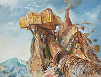 Artwork by Samuel Bak available from Pucker Gallery in Boston, MA, January 2023, 011223