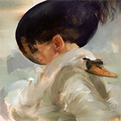 Painting by Sarah McRae Morton on exhibition at Foster White Gallery in Seattle, WA, January 2023, 010523