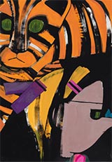 Painting by Ellen Berkenblit on exhibition at Anton Kern Gallery in New York, April 21 - May 26, 2023, 051123