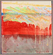 Artwork by Frank Bowling on exhibition at Hauser & Wirth in Los Angeles, CA, May 26 - August 5, 2023, 050823