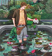 Painting by Hernan Bas on exhibition at Lehmann Maupin in New York, May 17 - June 17, 2023, 051123