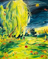 Painting by Hilary Doyle on exhibition at Dinner Gallery in New York, May 18 - June 30, 2023, 051623