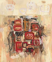 Artwork by Jaune Quick-to-See Smith on exhibition at Whitney Museum of American Art in NYC, April 19 - August 13, 2023, 041223