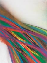 Abstract painting by Katharina Grosse on exhibition at Galerie Max Hetzler in Berlin, March 17 - April 30, 2023, 041523