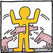 Artwork by Keith Haring on exhibition at The Broad in Los Angeles, CA, May 27 - October 8, 2023, 2023, 053123
