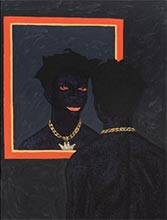 Painting by Kwesi Botchway on exhibition at Vielmetter Los Angeles, February 2023, 050823