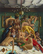 Painting by Matthew Hansel on exhibiiton at The Hole Gallery in Los Angeles, CA, May 6 - June 24, 2023, 050623