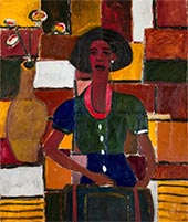 Portrait painting by Patrick Eugene available from Mariane Ibrahim in Chicago, May 2023, 041423