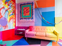 Installation by Sarah Cain on exhibition in at Henry Gallery University of Washington in Seattle, WA, April 1 - August 27, 2023, 053123