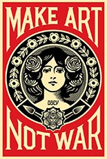 Artwork by Shepard Fairey on exhibition at Corridor Contemporary in Philadelphia, Pennsylvania, April 15 - May 30, 2023, 041123