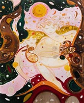 Painting by Yulia Iosilzon on exhibition at Carvalho Park in Brooklyn, April 15 - May 20, 2023, 041323