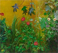 Flower painting by Astrid Preston on exhibition at L.A. Louver Gallery in Venice, CA, June 7 - September 1, 2023, 062723