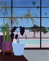 Window and flower painting by Erik Parra on exhibition at Maybaum Gallery in San Francisco, October 1 - 31, 2023, 092923