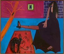 Painting by Marcus Jahmal on exhibition at Anton Kern Gallery in New York, September 7 - October 21, 2023, 081223