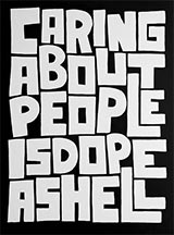 Word painting by Timothy Goodman on exhibiiton at Richard Taittinger Gallery in New York, July 20 - September 5, 2023, 081223