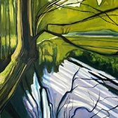 Landscape paintings by Hart James available from Harris Harvey Gallery in Seattle, WA, July 2023, 070523
