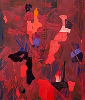 Abstract painting by Joe Reihsen on exhibition at The Hole Gallery in Los Angeles, CA, September 5 - October 14, 2023, 082923