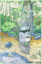 Woodcut by Andy Farkas available from Davidson Galleries in Seattle, November 2023, 103123
