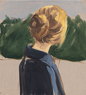 Painting by Gideon Rubin on exhibition at Anat Ebgi in Los Angeles, CA, October 28 - December 16, 2023, 110723