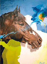 Horse painting by Sophie Brouillet available from Xanadu Gallery in Scottsdale, Arizona, 110723
