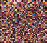 Embroidery by Alighiero Boetti available from Ben Brown Fine Arts in Palm Beach, Florida, March 2024, 031624