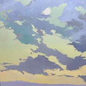 Cloud painting by Cap Pannell on exhibition at Ann Korologos Gallery, Basalt, Colorado, March 20 - April 30, 2024, 031324