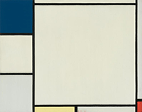 Painting by Piet Mondrian on exhibition at Museum of Fine Arts in Boston, November 11 - April 28, 2024, 010424