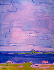 Seascape painting by Elizabeth Higgins on exhibition at  Cavalier Galleries in Greenwich, CT, through September 1, 2025, 081025