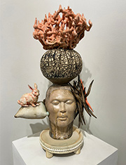 Glass sculpture by Lisa Clague on exhibition at Momentum Gallery in Asheville, NC, through September 6, 2025, 070925
