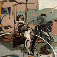 Painting by Luke Agada on exhibition at Monique Meloche Gallery in Chicago, May 2025, 081025