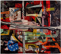 Tapestrie by Sanford Biggers available from David Castillo Gallery in Miami, Florida, May 2025, 051425