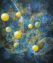 Abstract painting by Bryan Ida on exhibition at Billis Williams Gallery in Culver City, CA, September 6 - October 4, 2025, 090625