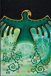 Artwork by Ziigwan Binesi on exhibition at Detroit Institute of Arts in Detroit, MI, September 28 - April 5, 2026, 102025