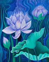 Flower painting by Erika Somogyi on exhibition at Kristen Lorello Gallery in New York, November 1 - December 20, 2025, 110425
