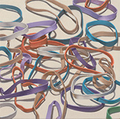 Harold Reddicliffe rubber band painting on exhibition at Gallery NAGA in Boston Nov 1 - December 13 2025 111525