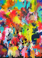 Abstract painting by Jessica Maria Hopkins in online exhibition at Connersmith in Washington, DC, November 2025, 111425