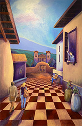Joe Osmann surrealist painting exhibition at Aurelia Gallery Santa Fe November 18 - January 4 2026 112525