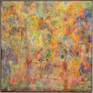 Abstract painting by Jorge Pardo on exhibition at Petzel Gallery in the Chelsea district of New York, October 30 - December 20, 2025, 110725