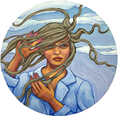 Kay Sarver painting in Sleepwalking and Obscure Narratives at Archway Gallery in Houston TX December 6 - January 1 2026 120525