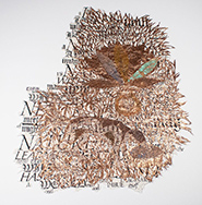 Mixed media artwork by Lesley Dill on exhibition at Arthur Roger Gallery in New Orleans, Louisiana, December 6 - February 13, 2026, 111425