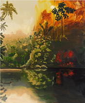 Alexis Rockman landscape painting on exhibition in Feedback Loop at Jack Shainman Gallery in New York Tribeca January 15 to February 28 2026 021626