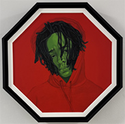 Clarence Heyward painting in Looking for Terry at Richard Beavers Gallery in Brooklyn New York February 7 to March 21 2026, 030326