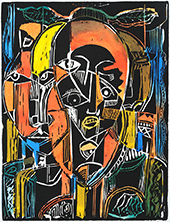 David C. Driskell Relief woodcut print on exhibition at Frost Art Museum in Miami February 21 to July 19 2026 012526