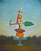Duy Huynh painting in Nourish at Lark and Key gallery in Charlotte North Carolina February 1 to March 31, 2026, 032326