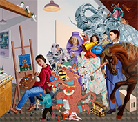 Francisco Moreno painting in Historia Sintética at Dallas Contemporary in Dallas April 17 to October 11 2026, 032326