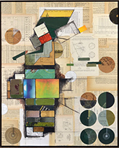 Glen Gauthier collage on canvas in Tell Me What You See at Madron Gallery in Chicago Illinois March 26 to June 12 2026