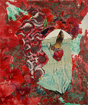 Herbert Creecy mixed media collage available at Johnson Lowe Gallery in Atlanta GA January 2026 012726