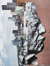 JR mixed media artwork in Horizones at Perrotin gallery in Los Angeles March 12 to April 25 2026, 031626